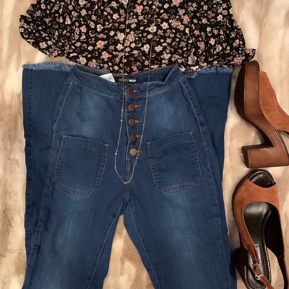 Super Stretch high waisted dark wash jeans
